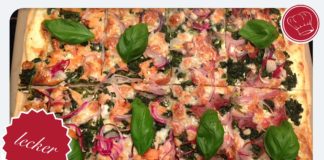 Flammkuchen Lachs/Spinat
