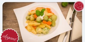 Schupfnudelpfanne mit Rosenkohl