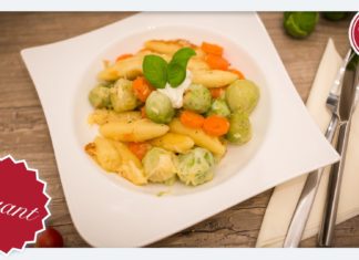 Schupfnudelpfanne mit Rosenkohl