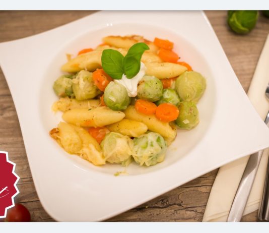 Schupfnudelpfanne mit Rosenkohl