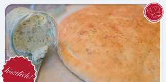 Fladenbrot mit Käseaufstrich, schnell aus dem Thermomix