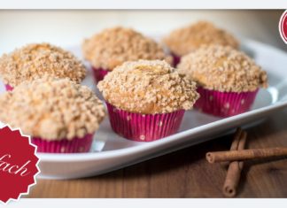Apfelmus-Muffins mit Zimt-Streuseln