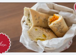 Dreierlei Baguette mit verschiedenen Füllungen