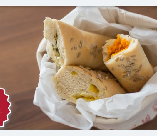 Dreierlei Baguette mit verschiedenen Füllungen