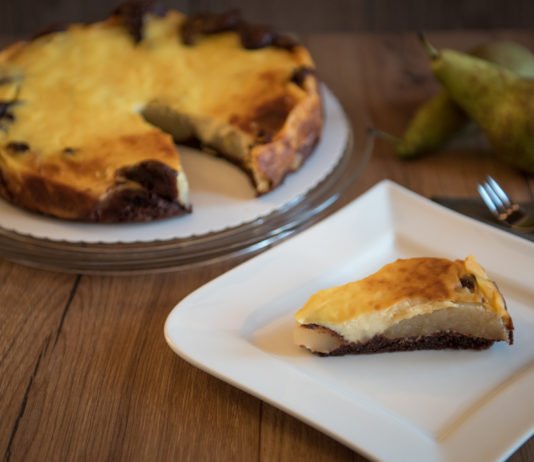 Schokokuchen mit Birnen-Schmand Füllung