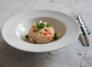 Lachs Risotto mit Paprika – super lecker
