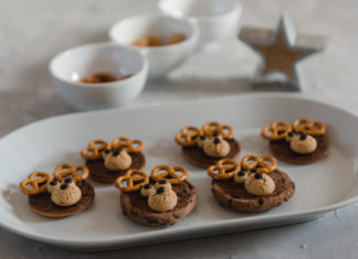 Rentiere aus Keksen, schönes Weihnachtsgeschenk