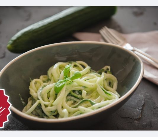 Gesunder Gurken-Spaghettisalat – Blitzsalat, low carb