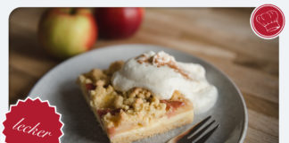 Apfel-Käsekuchen mit Streuseln – Blechkuchen