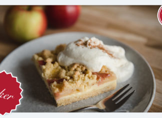 Apfel-Käsekuchen mit Streuseln – Blechkuchen