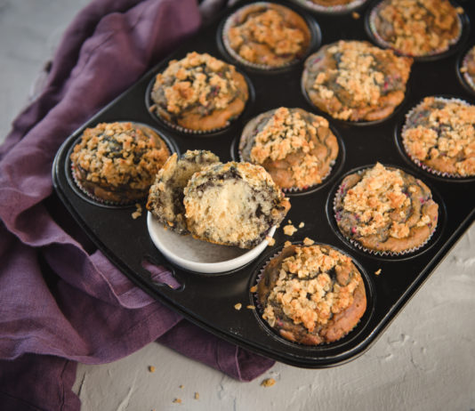 Frühstücksmuffins mit Früchten, vegan