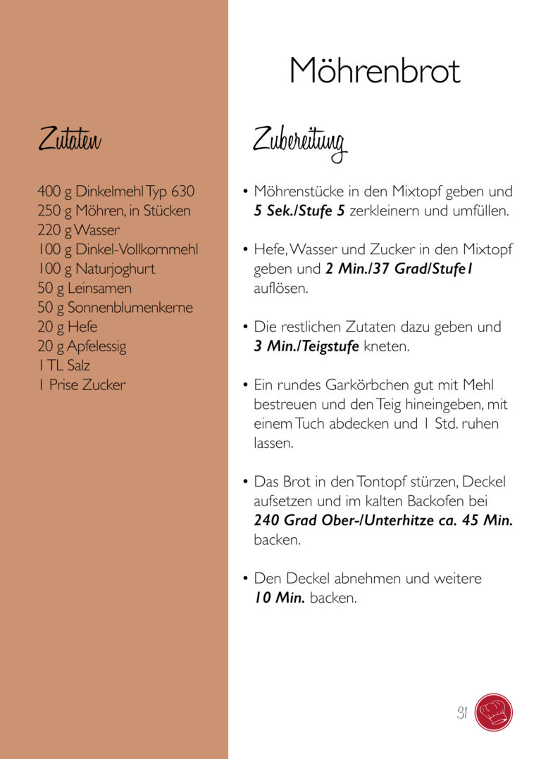 Möhrenbrot aus dem Rezeptheft “Einfache Brotrezepte” › elegant-kochen.de