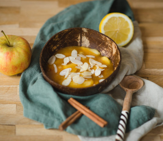 Apfel-Zimt-Pudding, schnelles Dessert in 10 Minuten