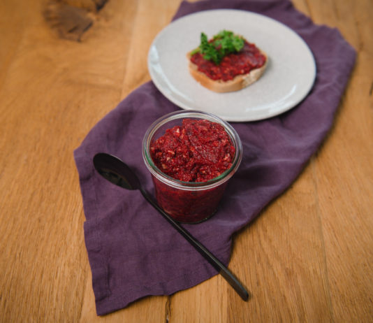 Rote Bete Aufstrich, schneller Brotaufstrich